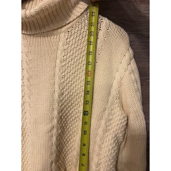 Lord and taylor Fisherman Sweater Pullover Women Size Large Preppy Neutral - Picture 6 of 7